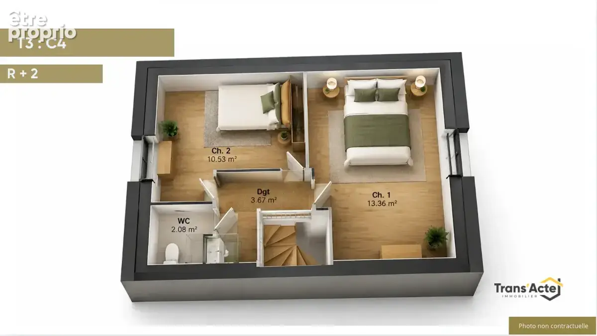 Arras centre   t3 triplex de 64,19m2 avec accès indépendant & terrasse privative   éligible denormandie - photo 9