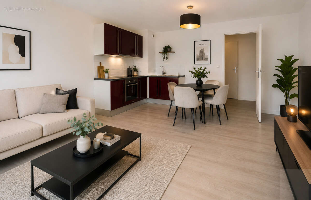 Amiens - quartier saint pierre - appartement t2 - place de parking - residence securisee - photo 3