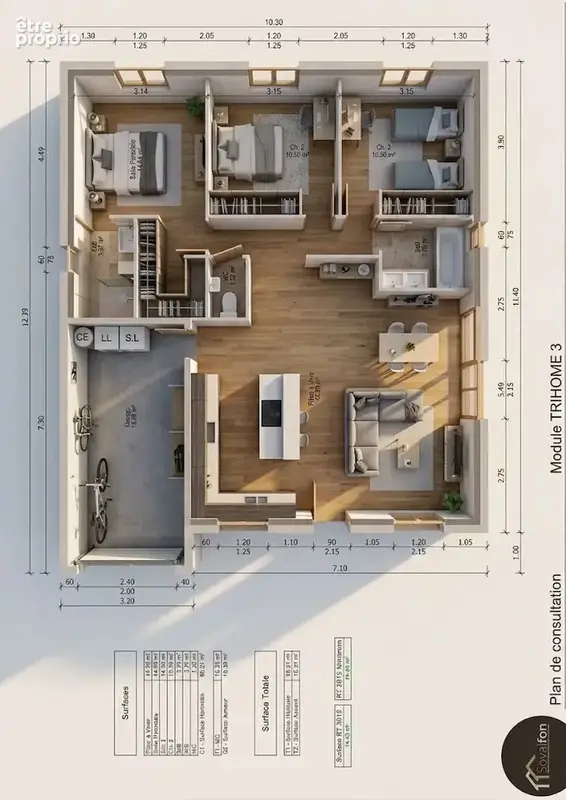 Maison neuve RE2020 de 95 m2 avec garage à LEMPDES (63)   Projet prêt à décorer - photo 7
