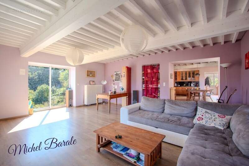 Ferme rénovée 205 m² – 6 chambres – terrain 16 000 m² – géothermie – vue – Montromant (69) - photo 3