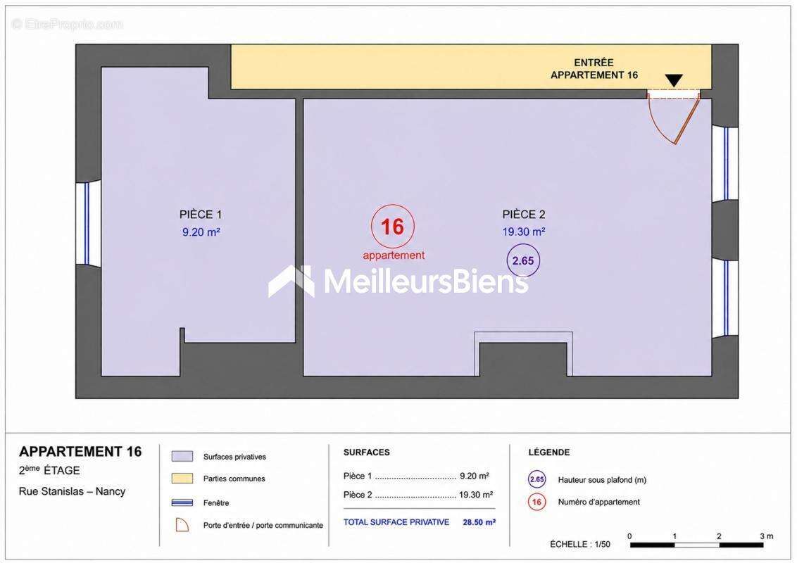 Nancy centre appartement 28 m² à rénover,  2e étage - photo 4