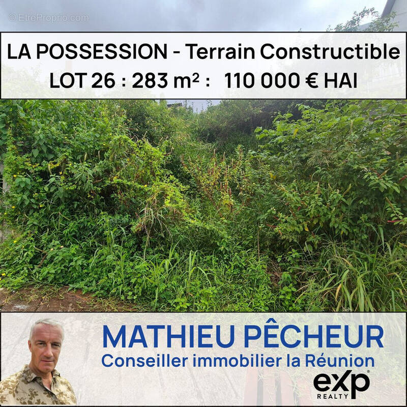 LOT 26 : 283 m2 110 000 HAI - Terrain à LA POSSESSION