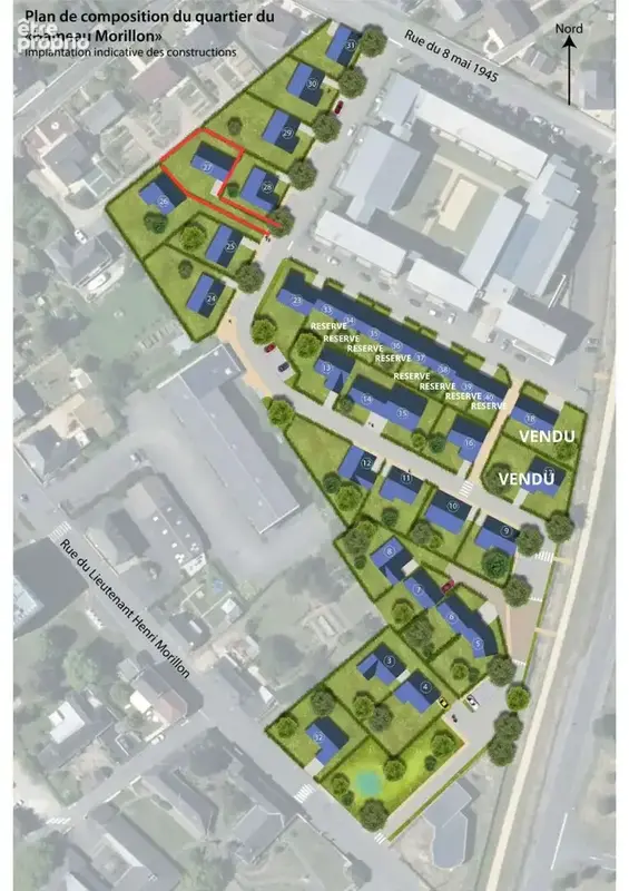 LOT 27 : Terrain de 453 m² constructible entièrement viabilisé, libre de constructeur et idéalement situé - photo 2