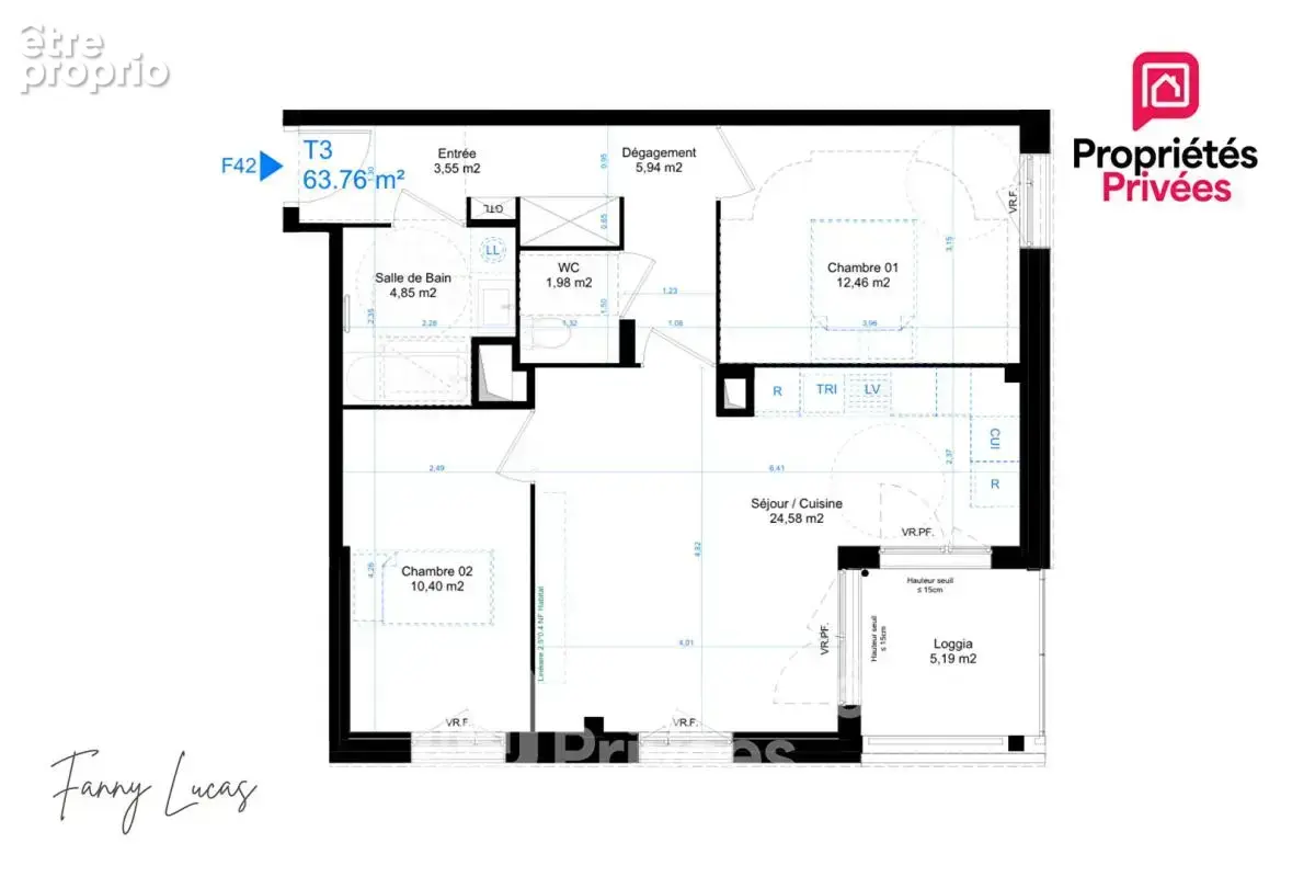Appartement gif-sur-yvette - t3 de 63.76 m² avec loggia - photo 3