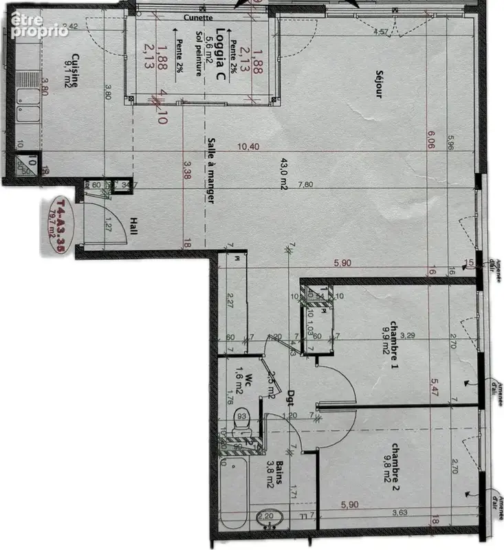 BACHUT - Superbe T3/4 de 80 m2 avec Balcon Sud 6 m2 - photo 9