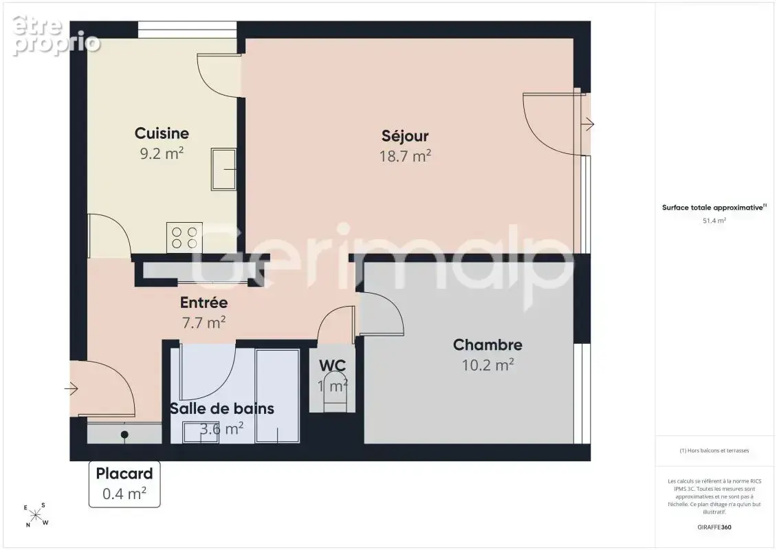 Vente - Appartement - 2 pièces + cuisine - 50,47 m² - 230 000 € - photo 16