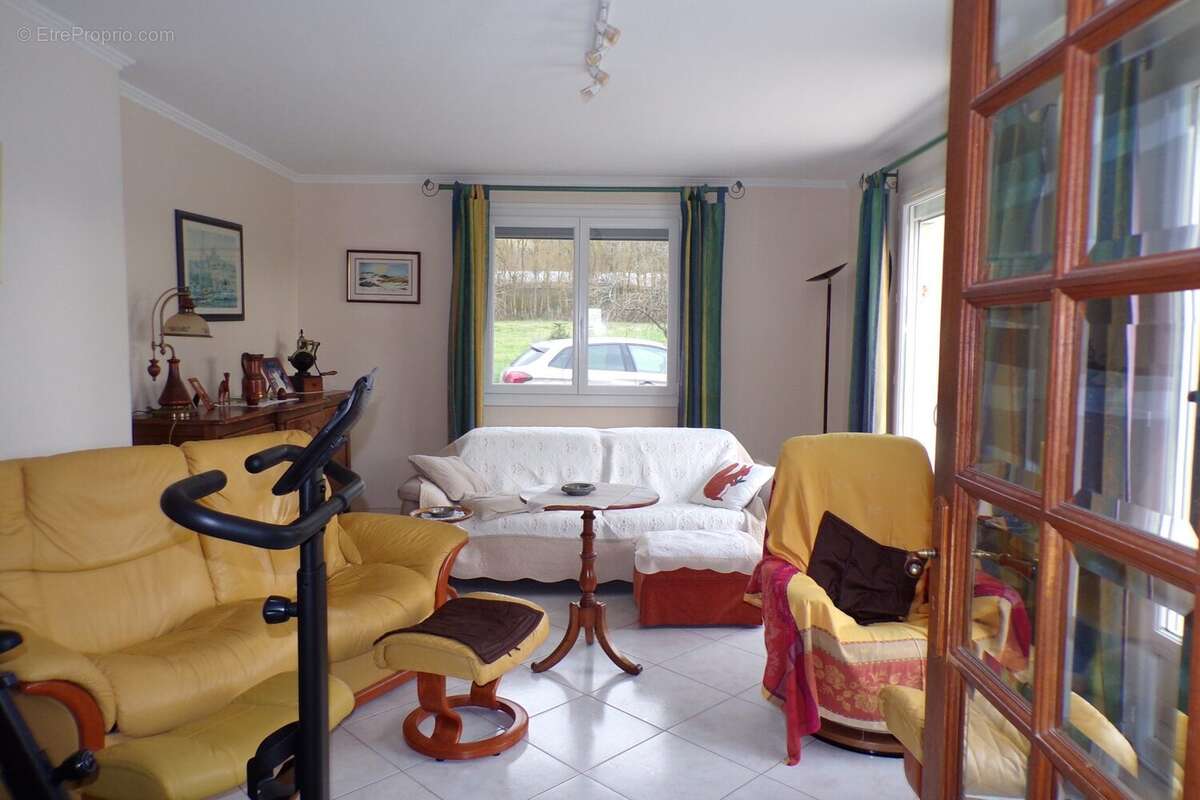 Salon avec cheminée - Maison à BIRAN