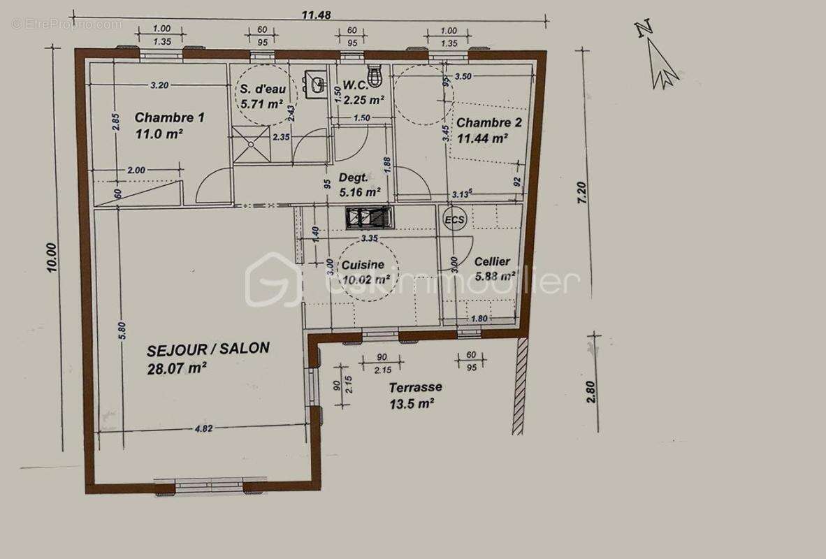 Maison de plain-pied 79 m² – 2 chambres – Jardin – Vendue louée – Arces-sur-Gironde - photo 10