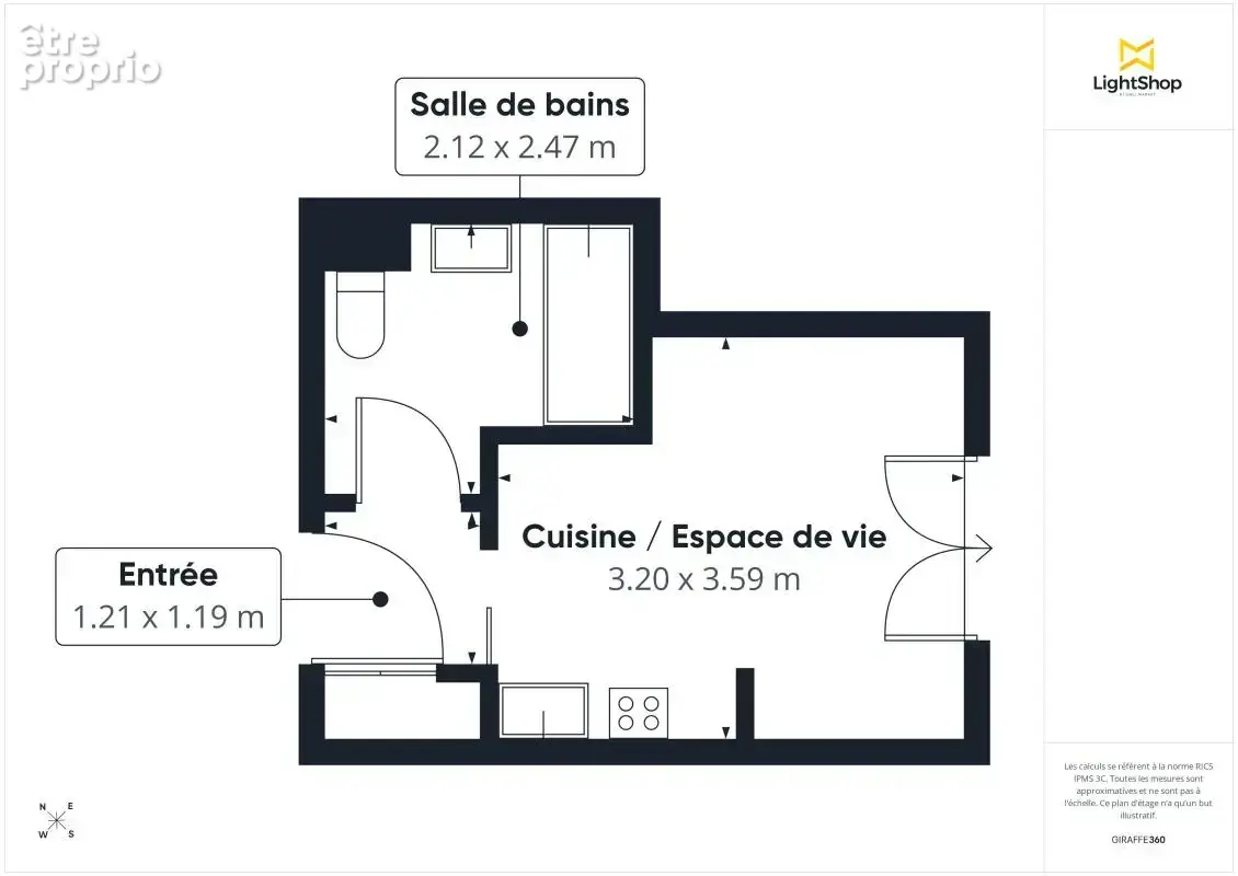 Studio de 16,62 m2 - quartier Dobrée à Nantes - photo 10