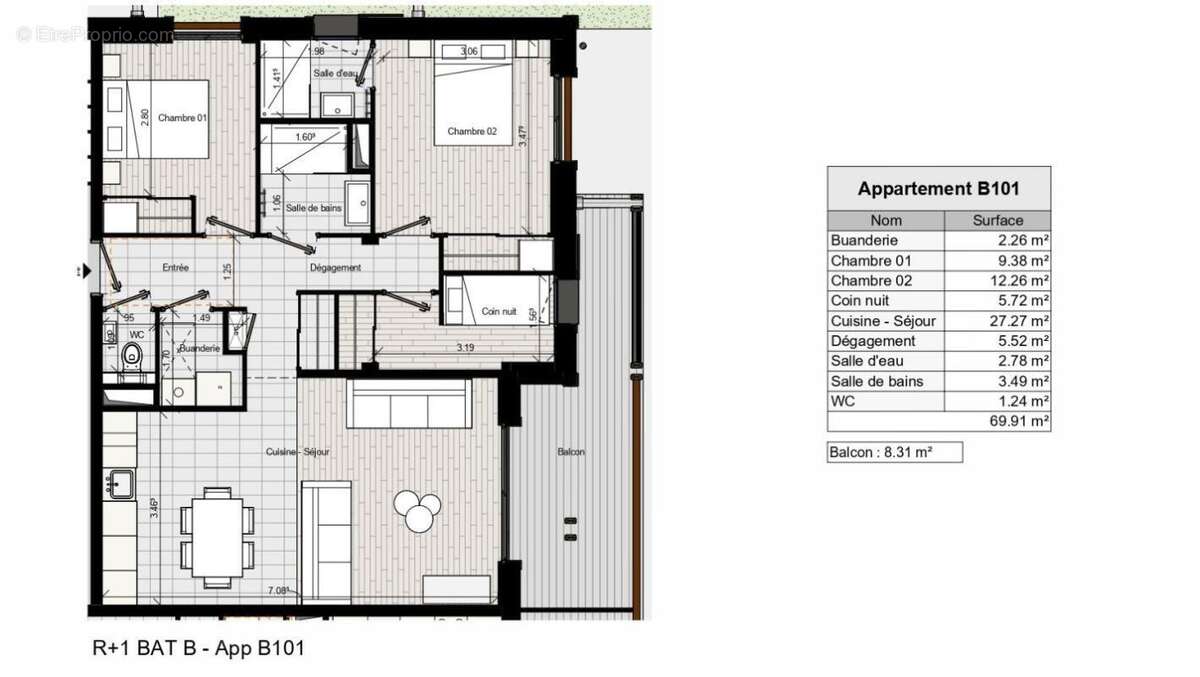 Appartement à MORILLON