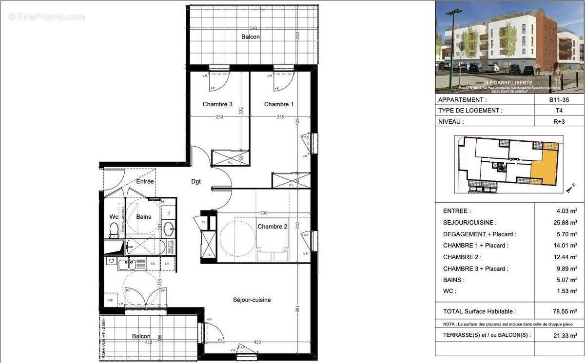 Appartement à PONT-DE-CHERUY