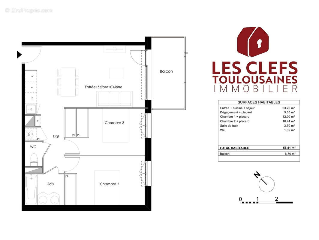 Appartement à TOURNEFEUILLE