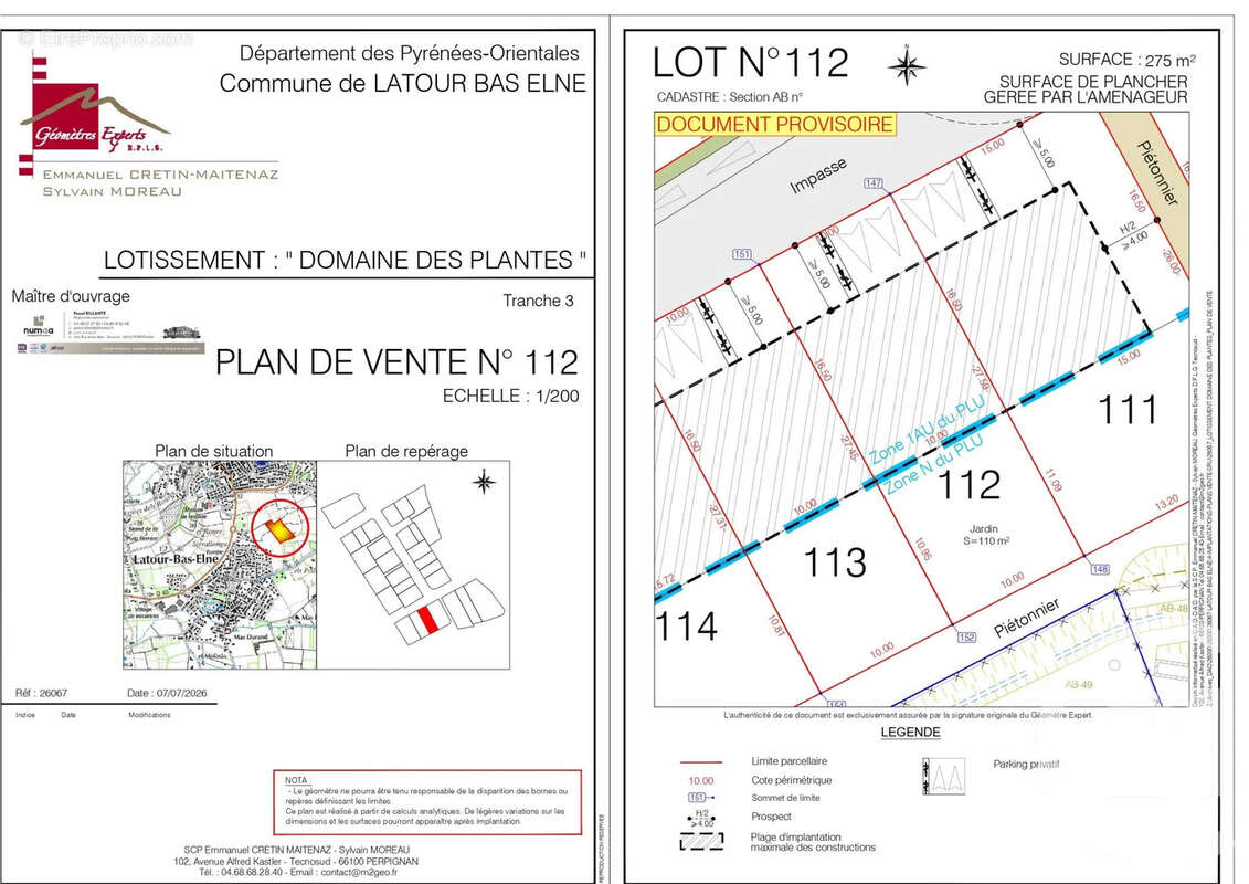 Terrain 276 m² à Latour-Bas-Elne  - photo 2