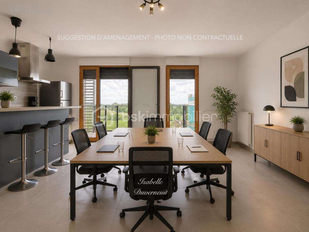 Montévrain – bureaux / cabinet professionnel 72 m² avec terrasse, balcon et parking - photo 9