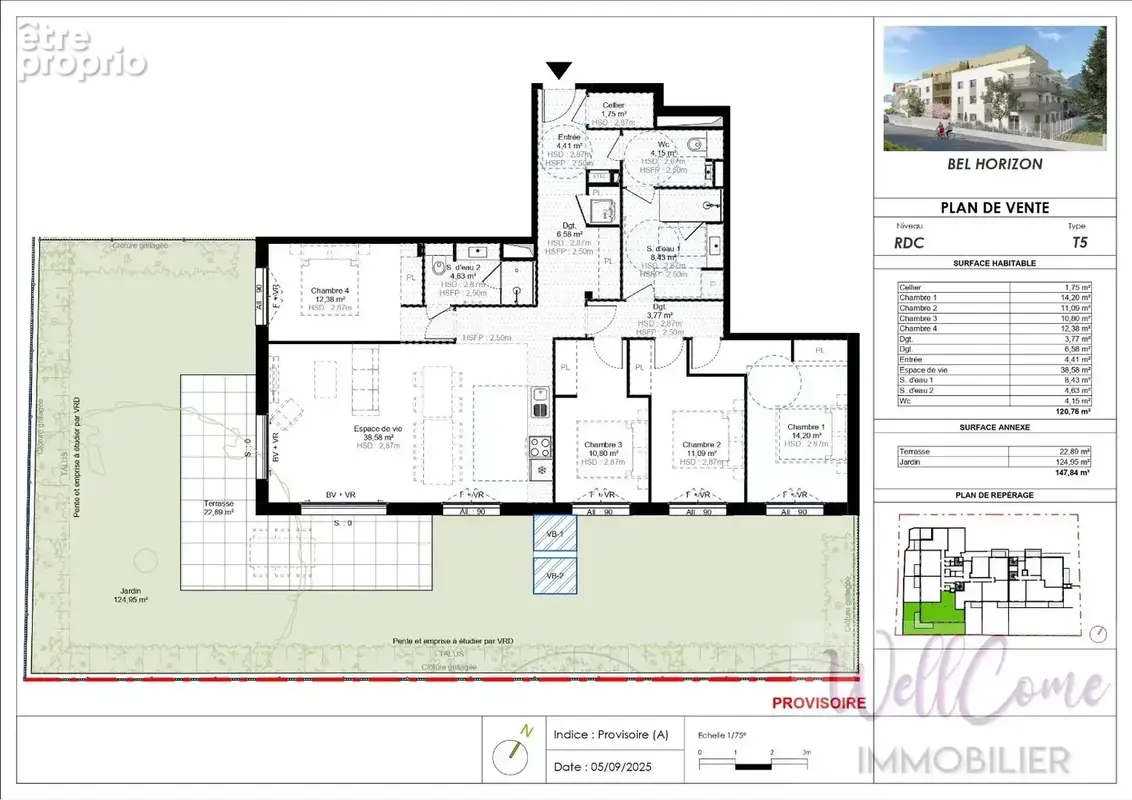 VEFA - Appartement T5 de 120m² en RDJ côté SUD (2 Box + Cellier) à Challes-les-Eaux ! - photo 2