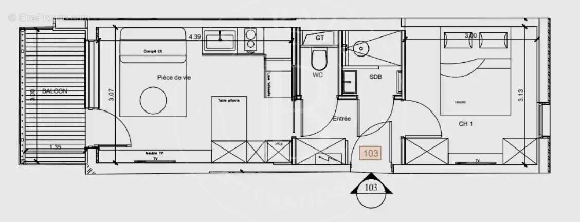 Appartement à LES ALLUES