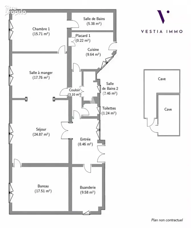 Plaine-Monceau – Appartement familial de caractère – 116 m² – Étage élevé –chambre de service en sus - photo 15