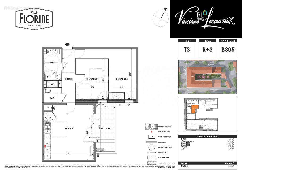 Appartement 63 m² à La Londe-Les-Maures  - photo 4