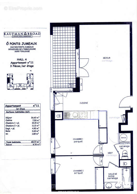 Appartement à TOULOUSE