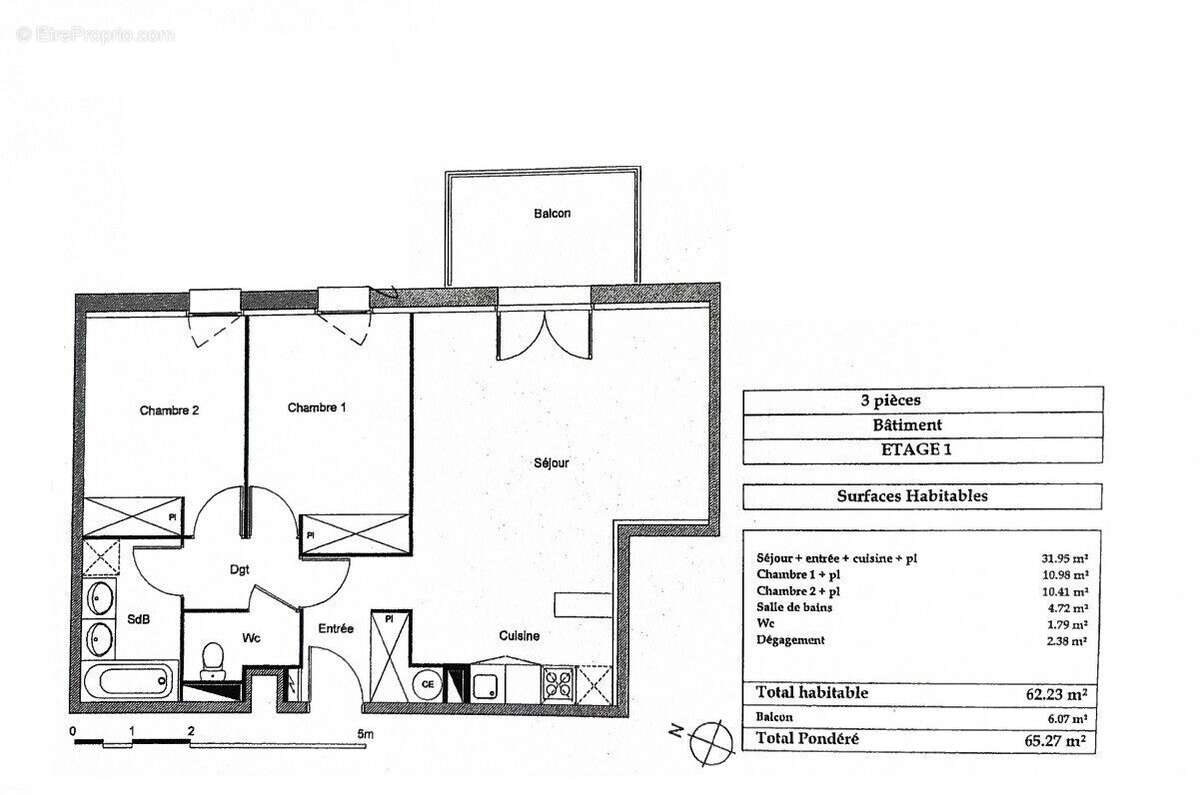 Appartement 62 m² à Lormont  - photo 3