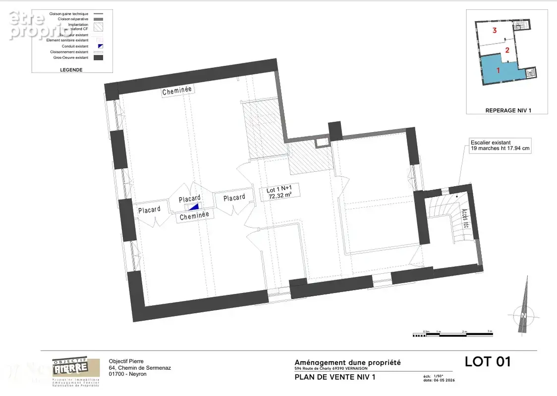 Opportunité à saisir dans une maison de maître de 6 lots sur les hauteurs de Vernaison , Duplex T4 de 150 m2 - photo 12