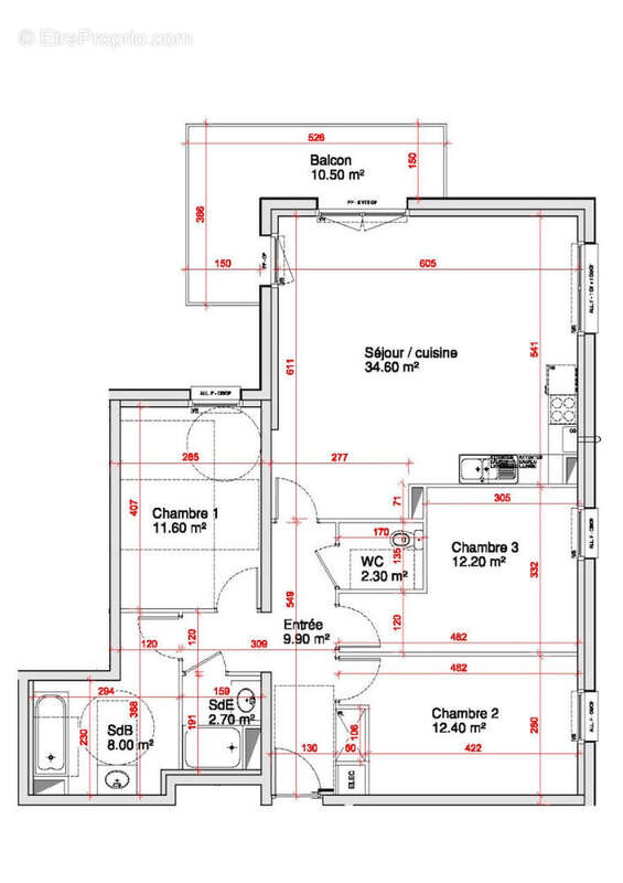 Appartement à SAINT-MARTIN-BOULOGNE