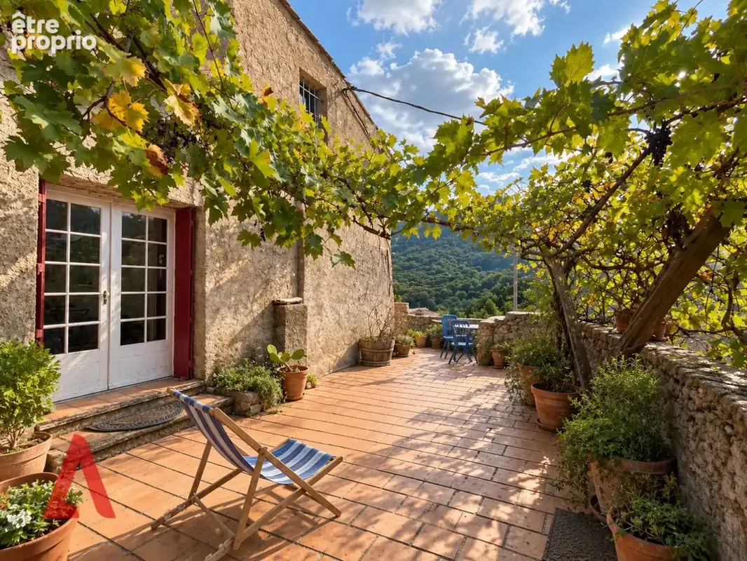 Magnifique maison de caractère avec vue panoramique jusqu'à la Méditerranée  Aigues-Vives - photo 2