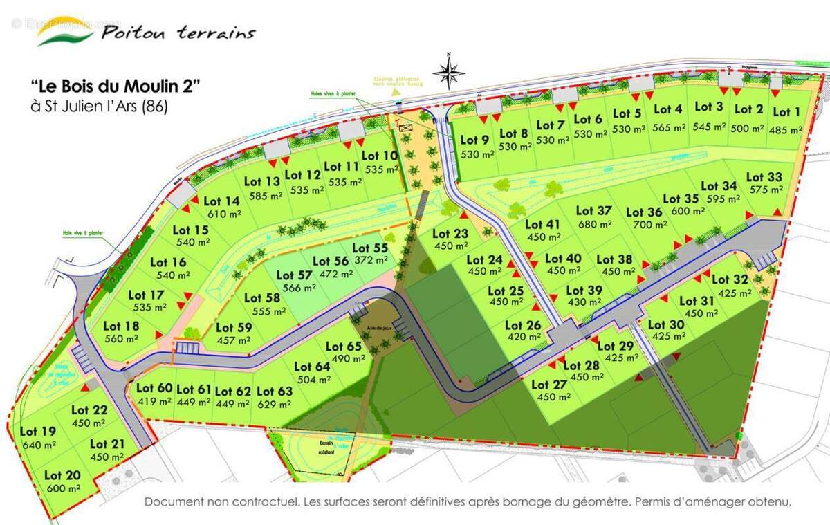 Terrain à SAINT-JULIEN-L&#039;ARS