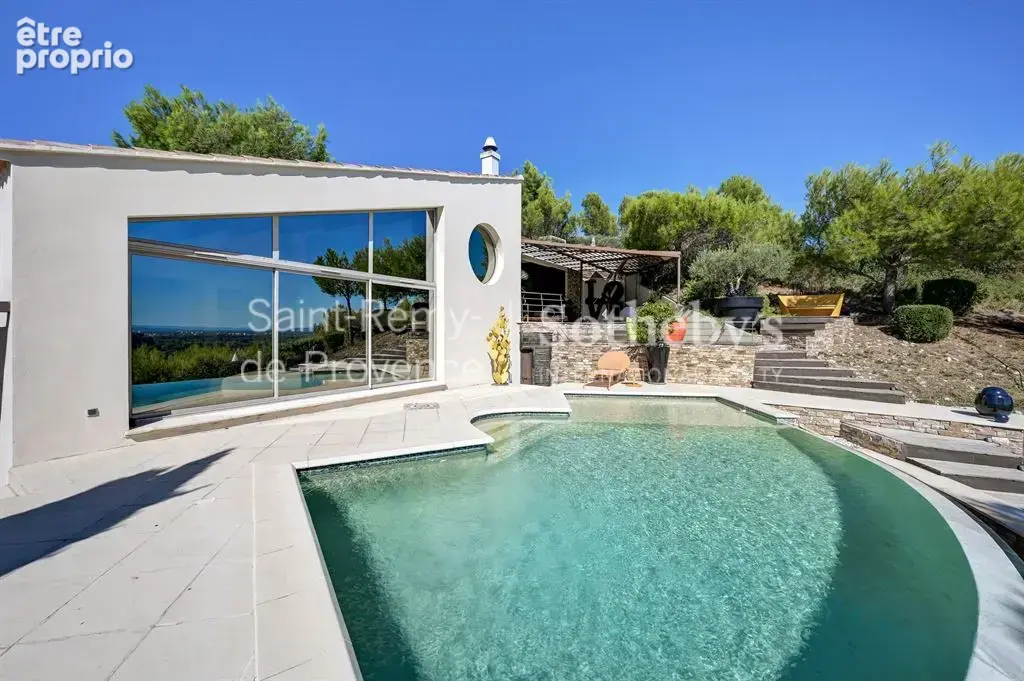 Villa d'architecte, vue panoramique et piscine a debordement - villeneuve les avignon - photo 5