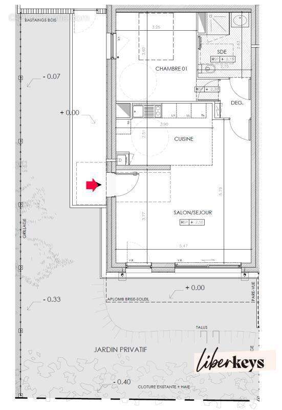 Appartement T2 centre ville Sautron avec jardin - photo 7