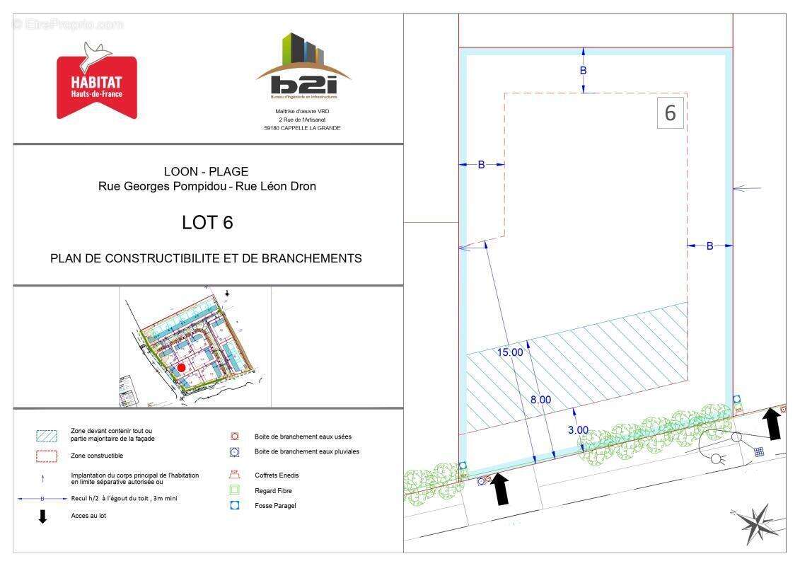 Parcelle de terrain à bâtir sur la commune de Loon plage - photo 5