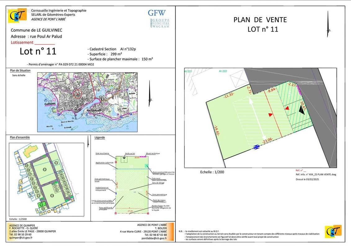 Terrain à GUILVINEC