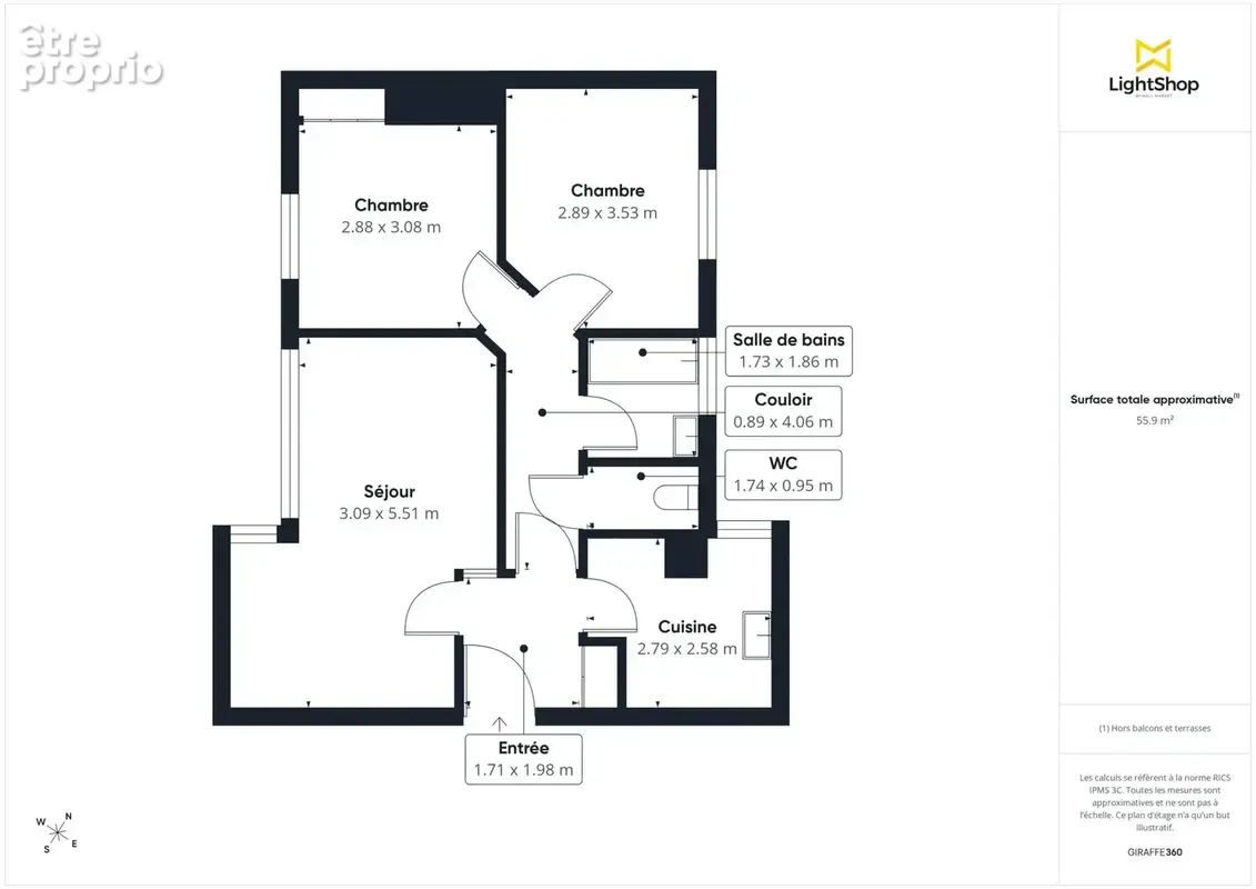 Asnières-sur-seine – beau 3 pièces de 56,6 m² avec parking - photo 8