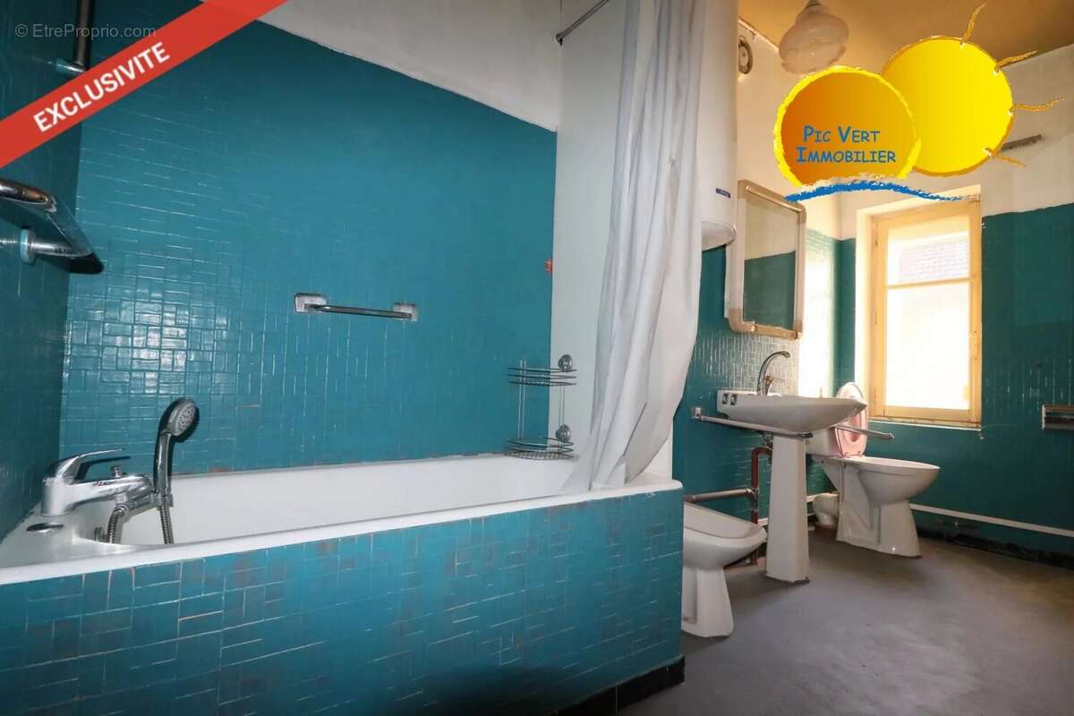 Immeuble avec commerce et 3 appartements, greniers, patio, garage - photo 9