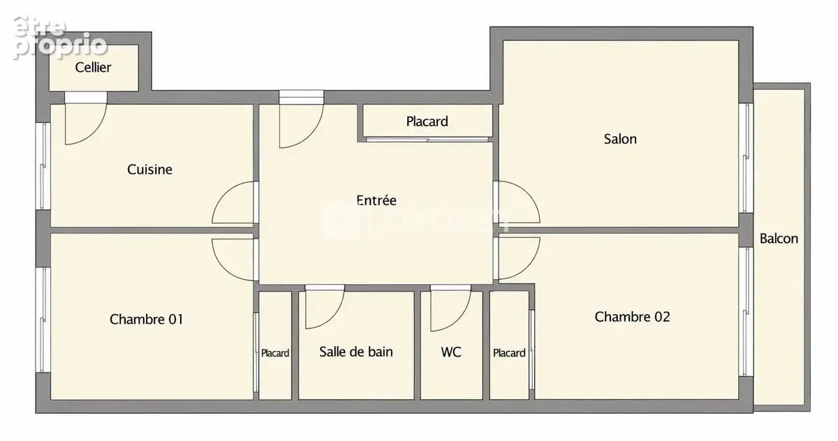 Grand t3 avec balcon traversant metro cuire - photo 11