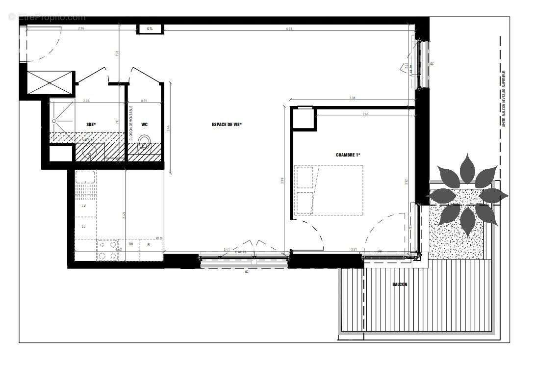 Appartement à PARIS-13E