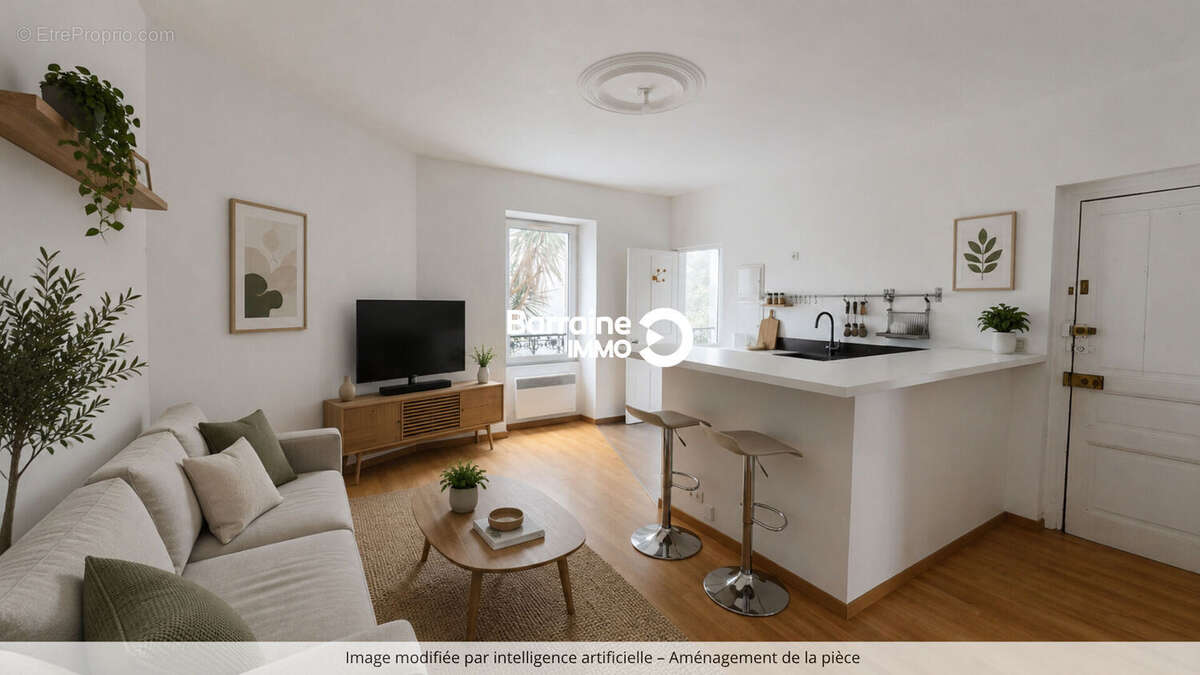 A vendre brest saint-michel  appartement t3  41.36m²  2 chambres - photo 2