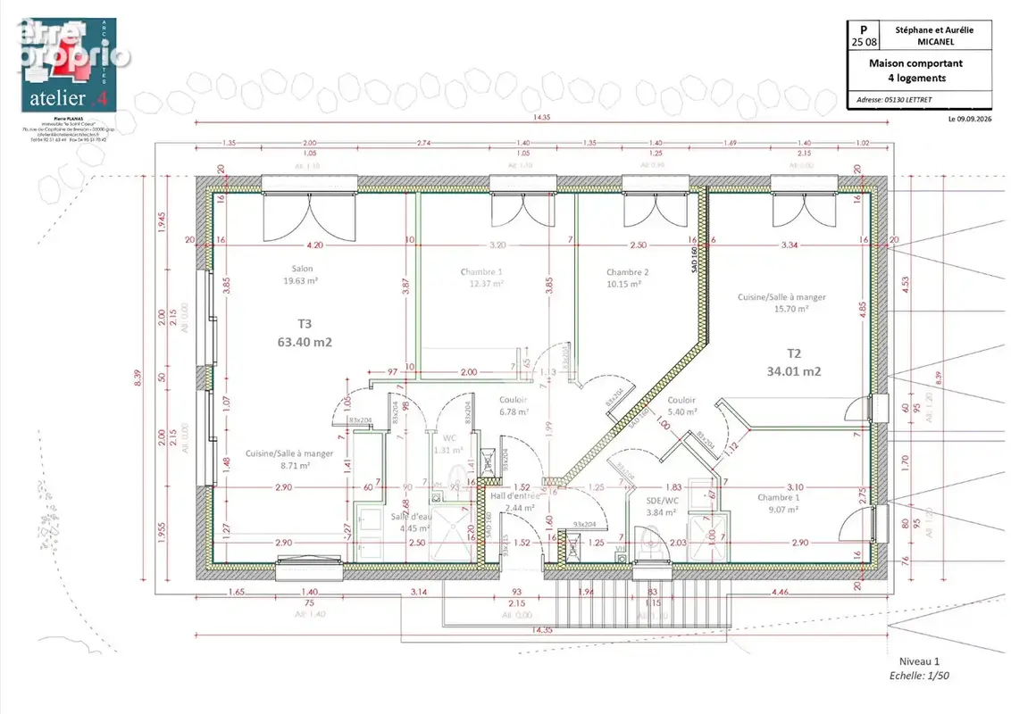 Appartement Lettret 3 pièce(s) 65.68 m² - photo 3