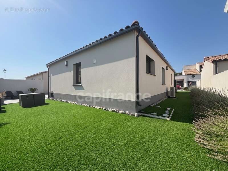 Pomérols (34), à vendre maison contemporaine de plain-pied p4 , surface totale 120 m2, terrain 370 m2, garage, secteur calme - photo 3