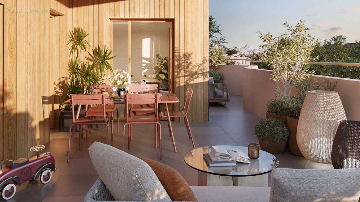 Appartement T4  - Dernier étage de 95.60  m² avec sa superbe terrasse de 62.30 m²  à vendre à Ville la Grand - photo 4