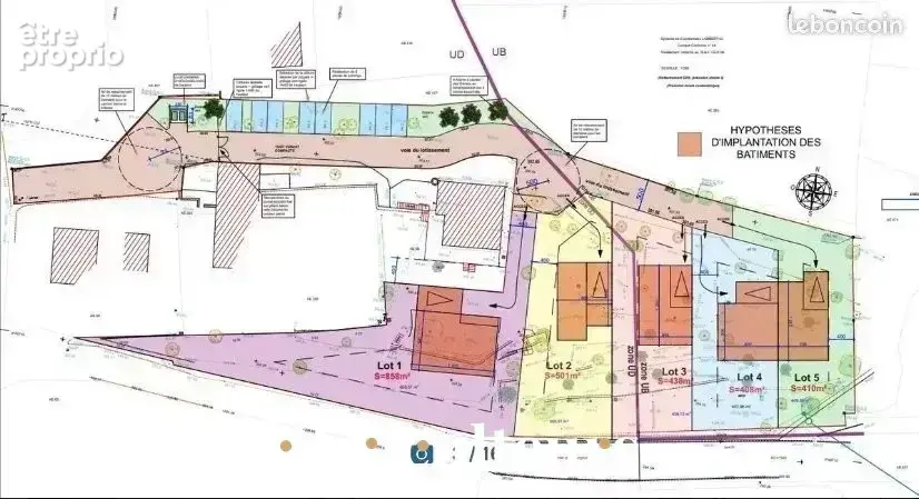 Terrain constructible viabilisé avec permis de construire déposé de 94m2 en vente à Rognes 13840 - photo 2