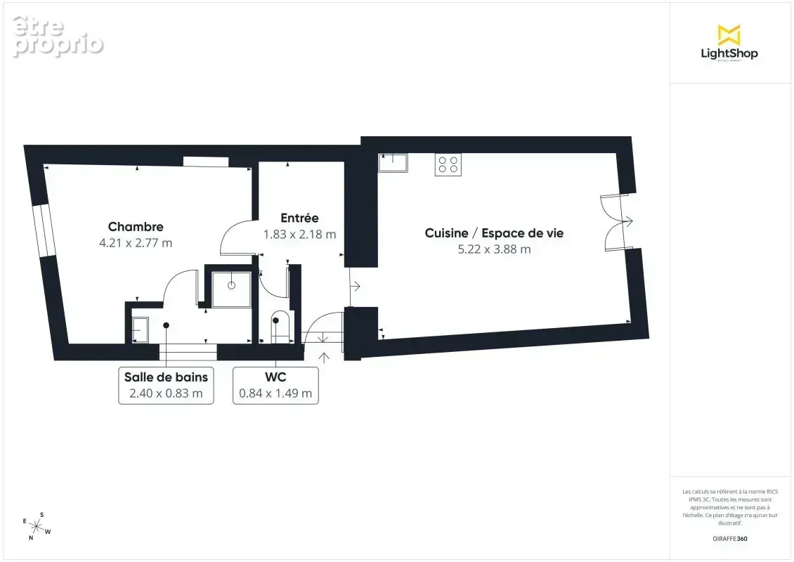 Appartement 2 pièces de 42 m² refait à neuf - Rue Des Hauts Pavés, Nantes - photo 15