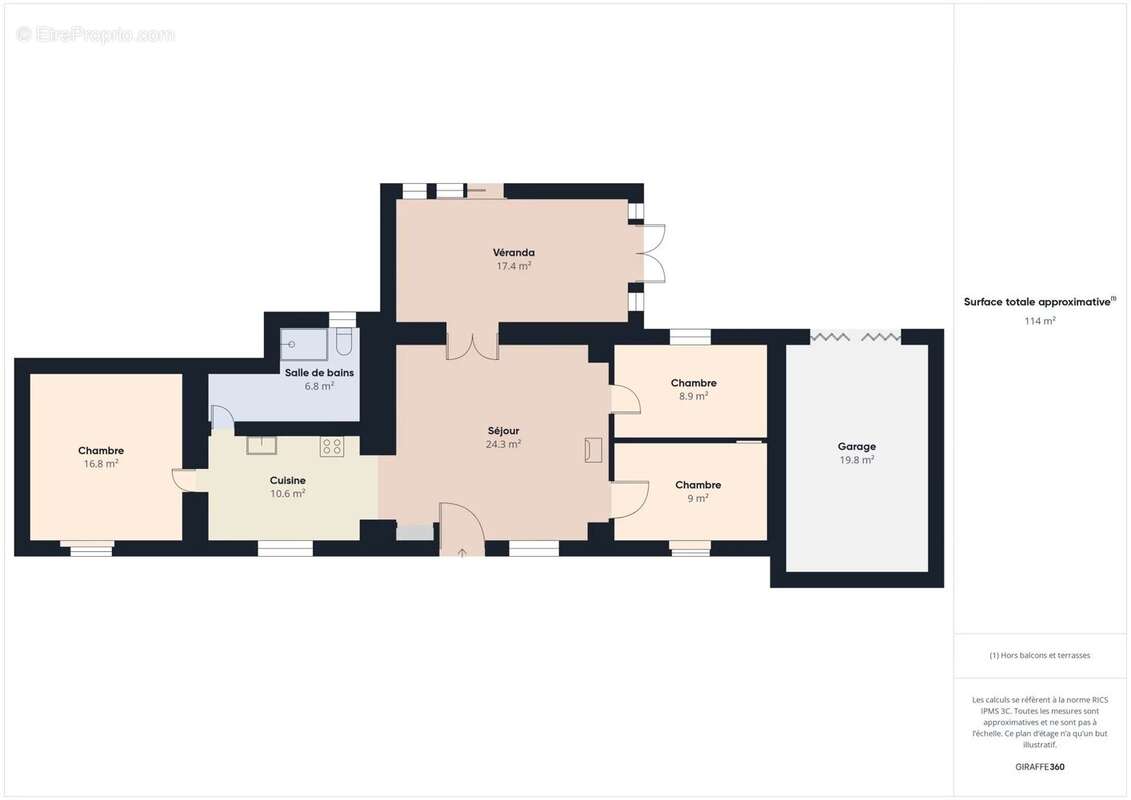 Maison de 77 m2, 3 chambres sur parcelle de 1000 m2 - photo 11