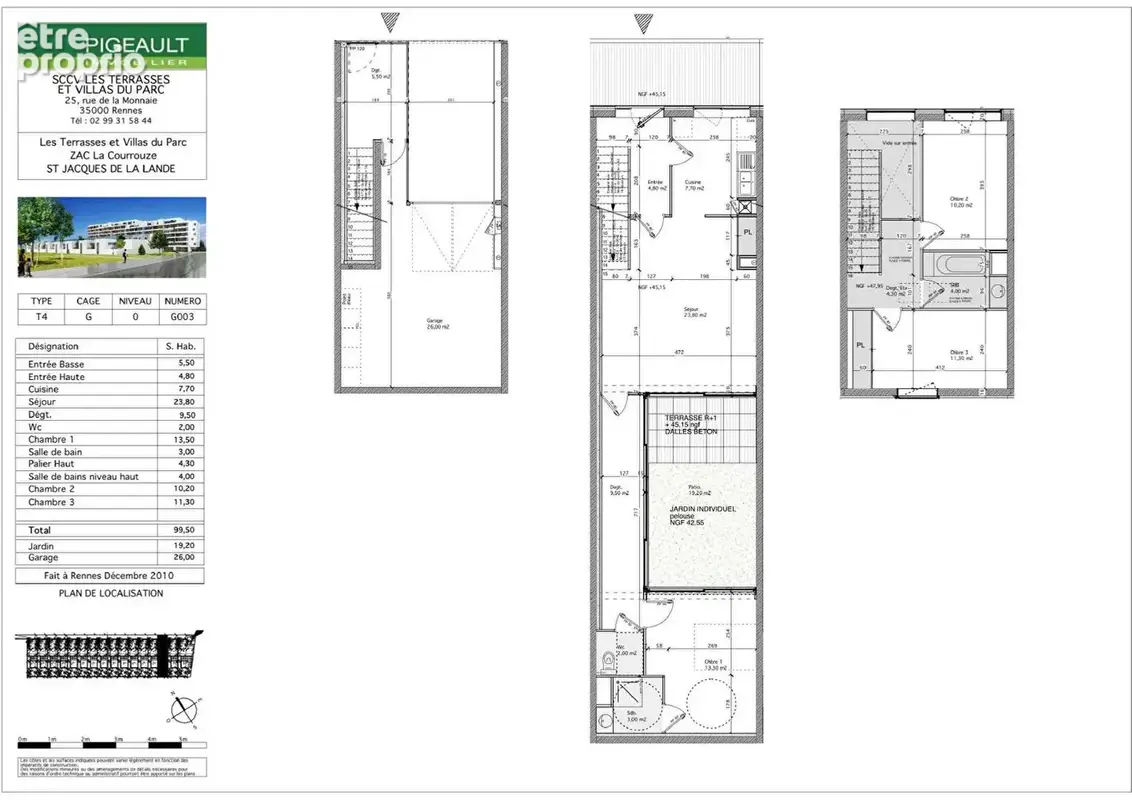 Maison T4  à vendre - Rennes Saint Jacques de la Lande - Proche métro - 3 chambres - Garage - photo 14