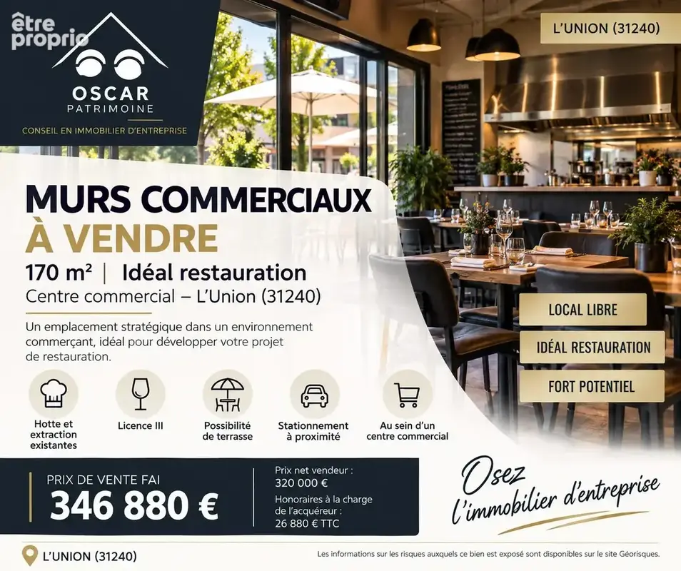 Photo Commerce à L'union au prix de 346 880€