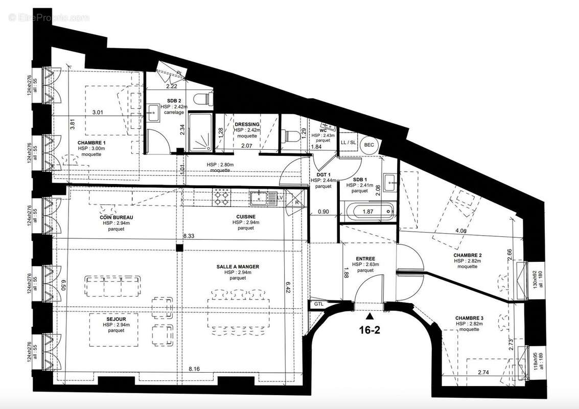 Appartement 120 m² à Bordeaux  - photo 5