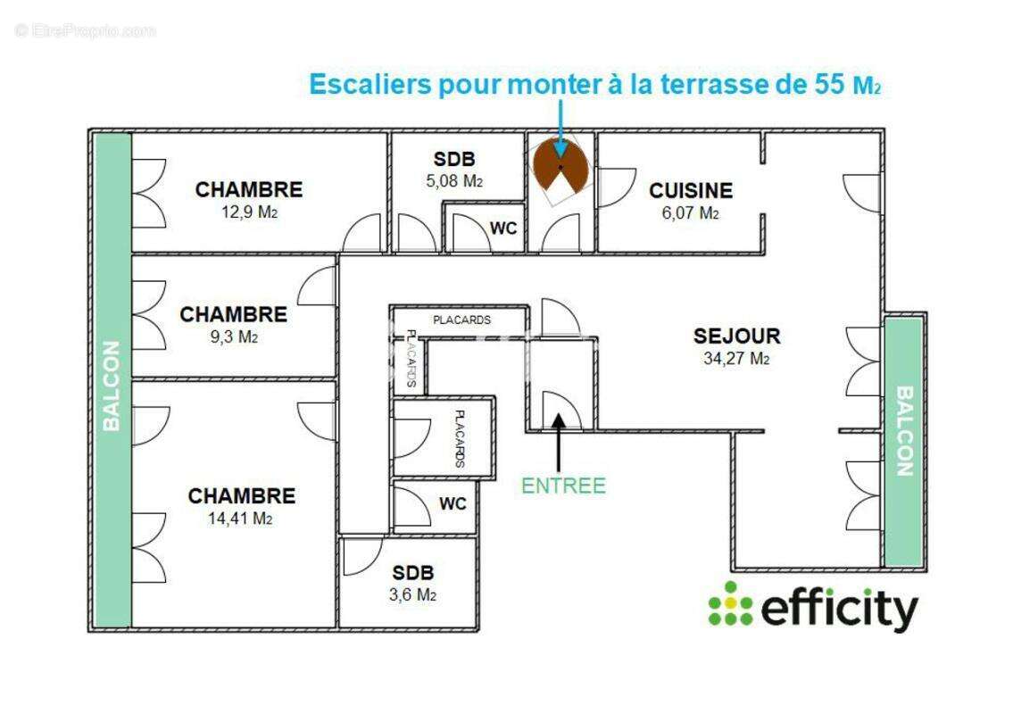 Appartement à PARIS-14E