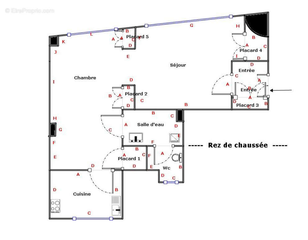 Appartement à PARIS-15E