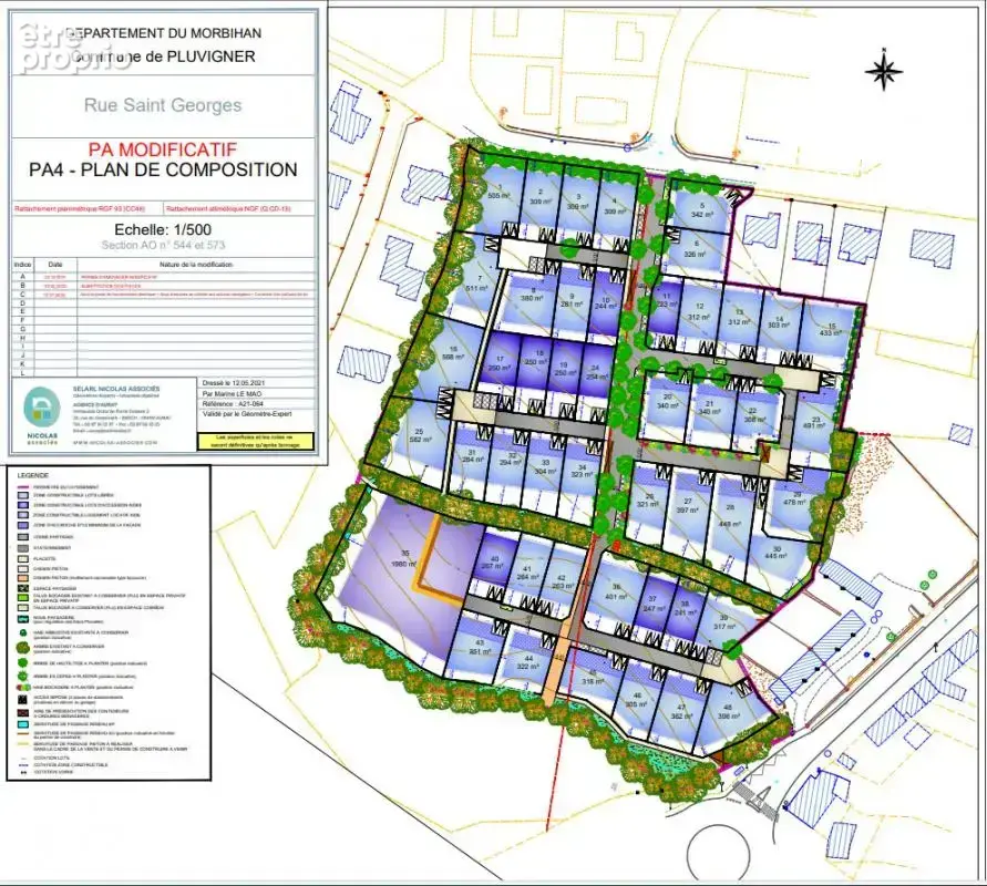 Terrain a batir 362m² pluvigner - photo 3