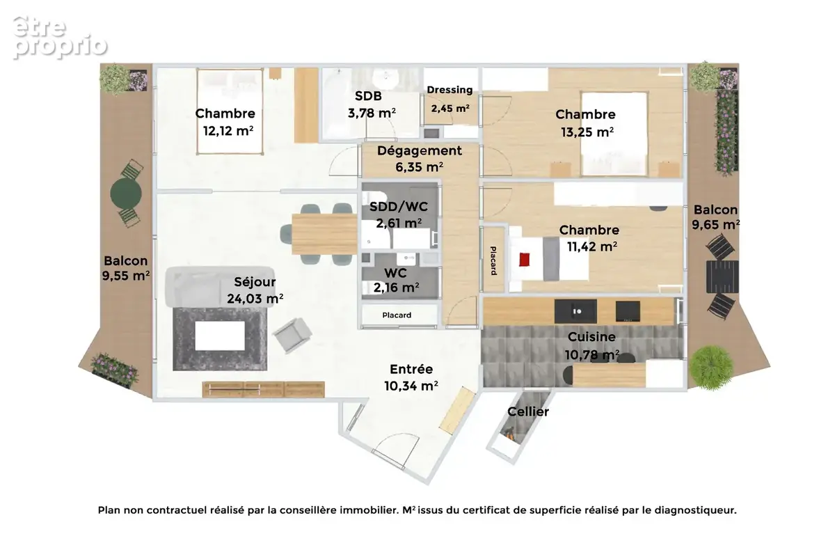 Appartement familial avec deux balcons et vue dégagée - photo 14